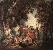 LANCRET, Nicolas Company in the Park oil